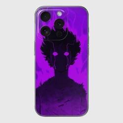 Чехол для iPhone 15 Pro Max силиконовый с защитой камеры Mob Psycho Rage