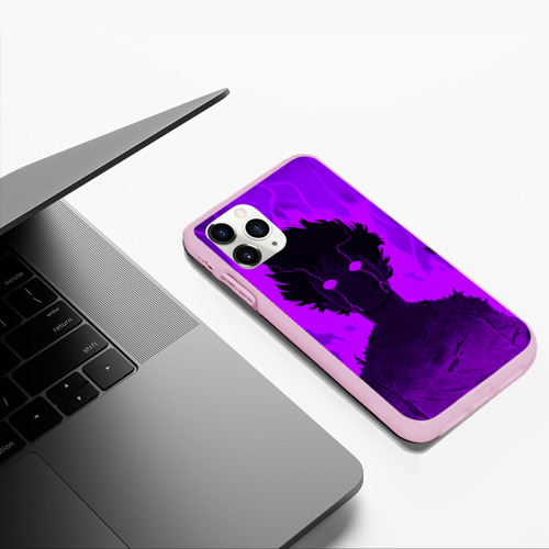 Чехол для iPhone 11 Pro Max матовый Mob Psycho Rage, цвет розовый - фото 5