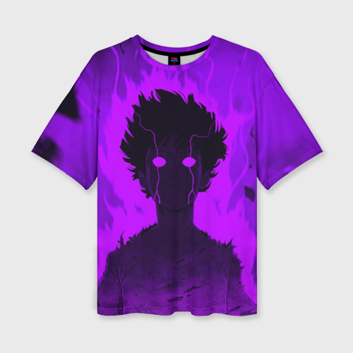 Женская футболка oversize 3D Mob Psycho Rage, цвет 3D печать