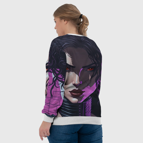 Женский свитшот 3D Кибернетическая ведьма, цвет 3D печать - фото 7