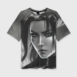 Женская футболка oversize 3D Корпоративная ведьма