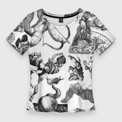 Женская футболка 3D Slim Греческие божества и животные