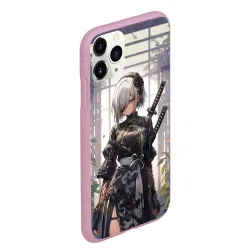 Чехол для iPhone 11 Pro Max матовый Nier Automata девушка с мечами - фото 2
