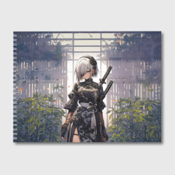 Альбом для рисования Nier Automata девушка с мечами