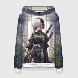 Женская толстовка 3D Nier Automata девушка с мечами