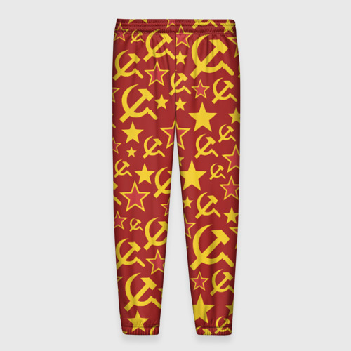 Мужские брюки 3D СССР Серп и Молот, цвет 3D печать - фото 2