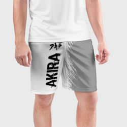 Мужские шорты спортивные Akira glitch на светлом фоне: по-вертикали - фото 2