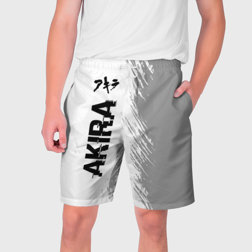 Мужские шорты 3D Akira glitch на светлом фоне: по-вертикали, цвет 3D печать