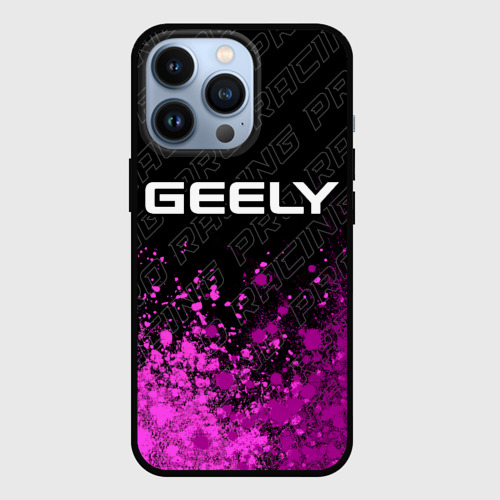 Чехол для iPhone 13 Pro с принтом Geely pro racing: символ сверху, вид спереди #2