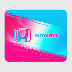 Прямоугольный коврик для мышки Honda neon gradient style: надпись и символ