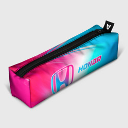 Пенал школьный 3D Honda neon gradient style: надпись и символ