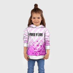 Толстовка с принтом Free Fire pro gaming: символ сверху для ребенка, вид на модели спереди №3. Цвет основы: белый
