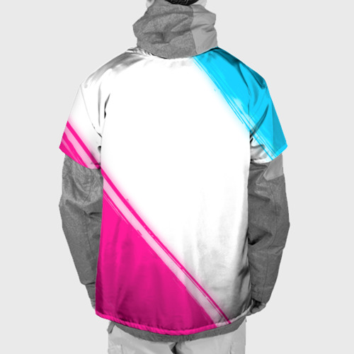 Накидка на куртку 3D Final Fantasy neon gradient style: надпись, символ, цвет 3D печать - фото 2