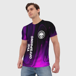 Мужская футболка 3D The Offspring violet plasma - фото 2