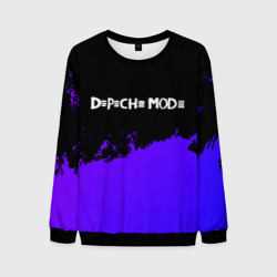 Мужской свитшот 3D Depeche Mode purple grunge