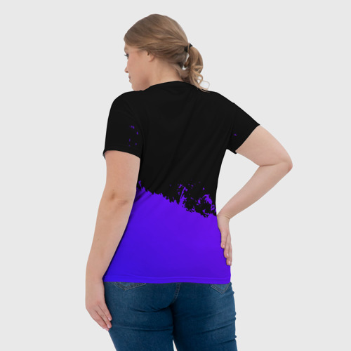Женская футболка 3D Depeche Mode purple grunge, цвет 3D печать - фото 7