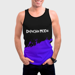 Мужская майка 3D Depeche Mode purple grunge - фото 2