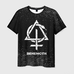 Мужская футболка 3D Behemoth с потертостями на темном фоне