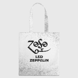 Шоппер 3D Led Zeppelin с потертостями на светлом фоне