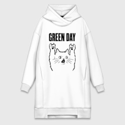 Платье-худи хлопок Green Day - rock cat