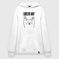 Худи SuperOversize хлопок Green Day - rock cat