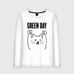 Женский лонгслив хлопок Green Day - rock cat