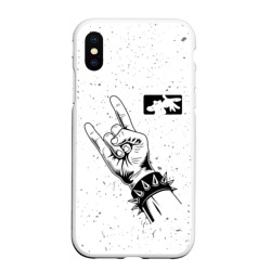 Чехол для iPhone XS Max матовый Limp Bizkit и рок символ