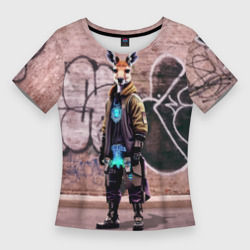 Женская футболка 3D Slim Dude kangaroo - Bronx - New York