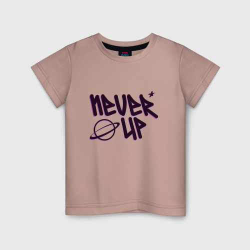 Детская футболка хлопок NeverUP, цвет пыльно-розовый