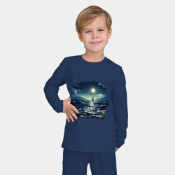 Детская пижама с лонгсливом хлопок Ночная романтика под луной - фото 2
