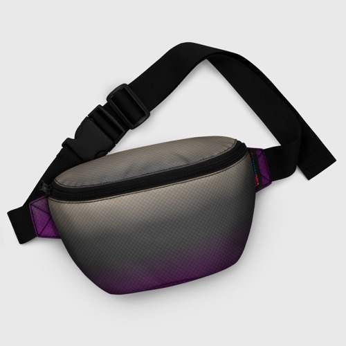 Поясная сумка 3D с принтом Фиолетовый и серый дым - Хуф и Ся, фото #5