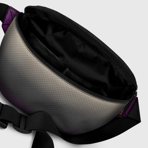 Поясная сумка 3D с принтом Фиолетовый и серый дым - Хуф и Ся, фото #6