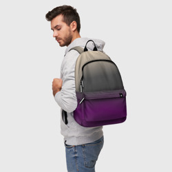 Рюкзак 3D Фиолетовый и серый дым - Хуф и Ся - фото 2