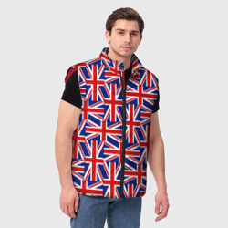 Мужской жилет утепленный 3D Флаги Великобритании - фото 2