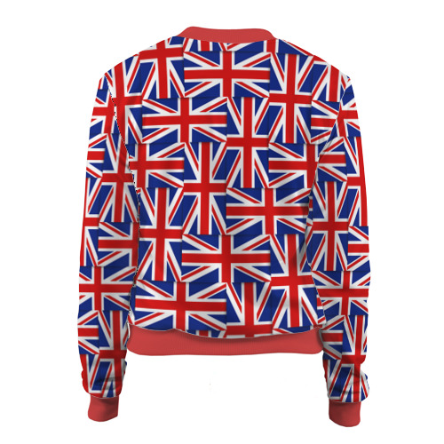 Женский бомбер 3D Флаги Великобритании, цвет красный - фото 2