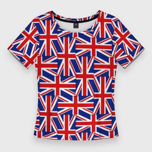 Женская футболка 3D Slim Флаги Великобритании, цвет 3D печать