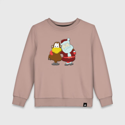 Детский свитшот хлопок Monkey Chi and Santa Claus