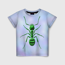 Зеленый муравей – Детская футболка 3D с принтом купить со скидкой в -33%