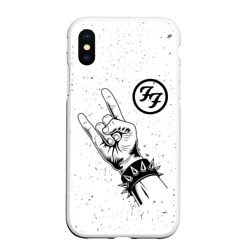 Чехол для iPhone XS Max матовый Foo Fighters и рок символ