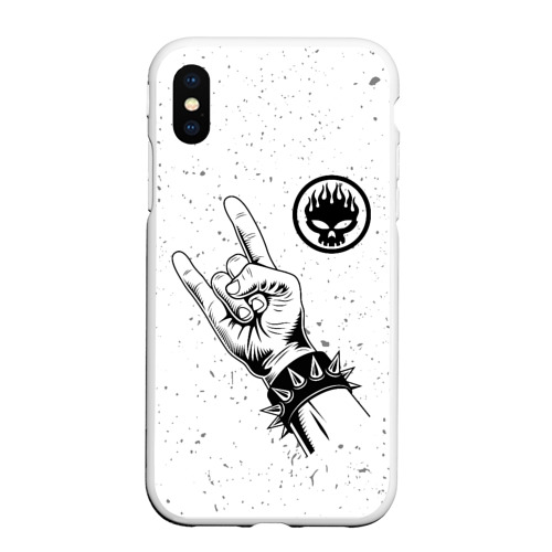 Чехол для iPhone XS Max матовый The Offspring и рок символ