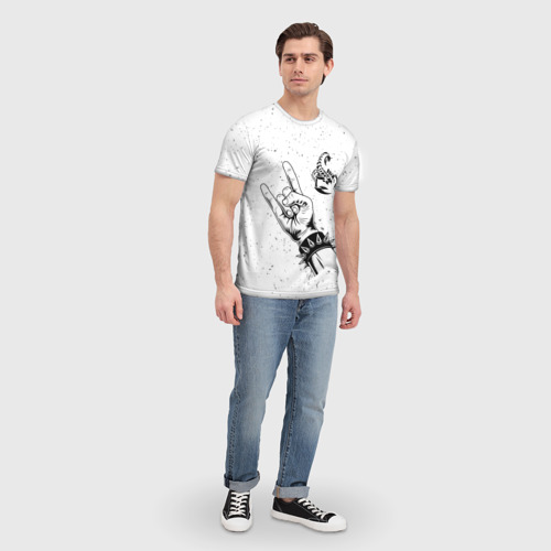 Мужская футболка 3D Scorpions и рок символ, цвет 3D печать - фото 5
