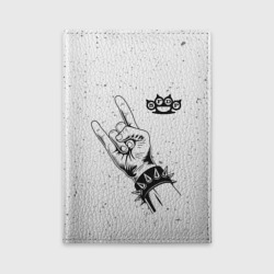 Обложка для автодокументов Five Finger Death Punch и рок символ