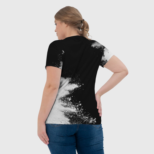 Женская футболка 3D Depeche Mode и рок символ на темном фоне, цвет 3D печать - фото 7