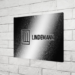 Холст прямоугольный Lindemann glitch на светлом фоне: надпись и символ - фото 2