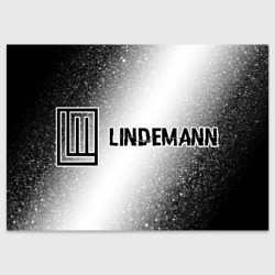 Поздравительная открытка Lindemann glitch на светлом фоне: надпись и символ