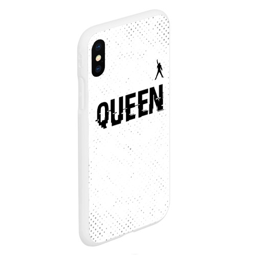 Чехол для iPhone XS Max матовый Queen glitch на светлом фоне: символ сверху - фото 3