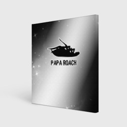 Холст квадратный Papa Roach glitch на светлом фоне
