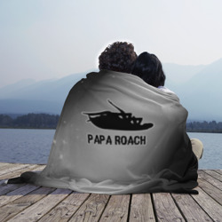 Плед 3D Papa Roach glitch на светлом фоне - фото 2