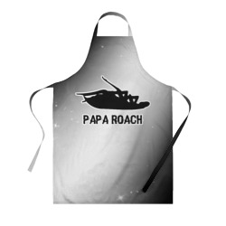 Фартук 3D Papa Roach glitch на светлом фоне