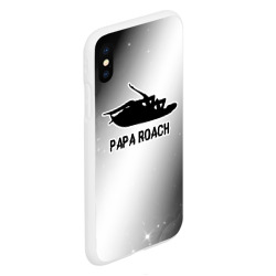 Чехол для iPhone XS Max матовый Papa Roach glitch на светлом фоне - фото 2